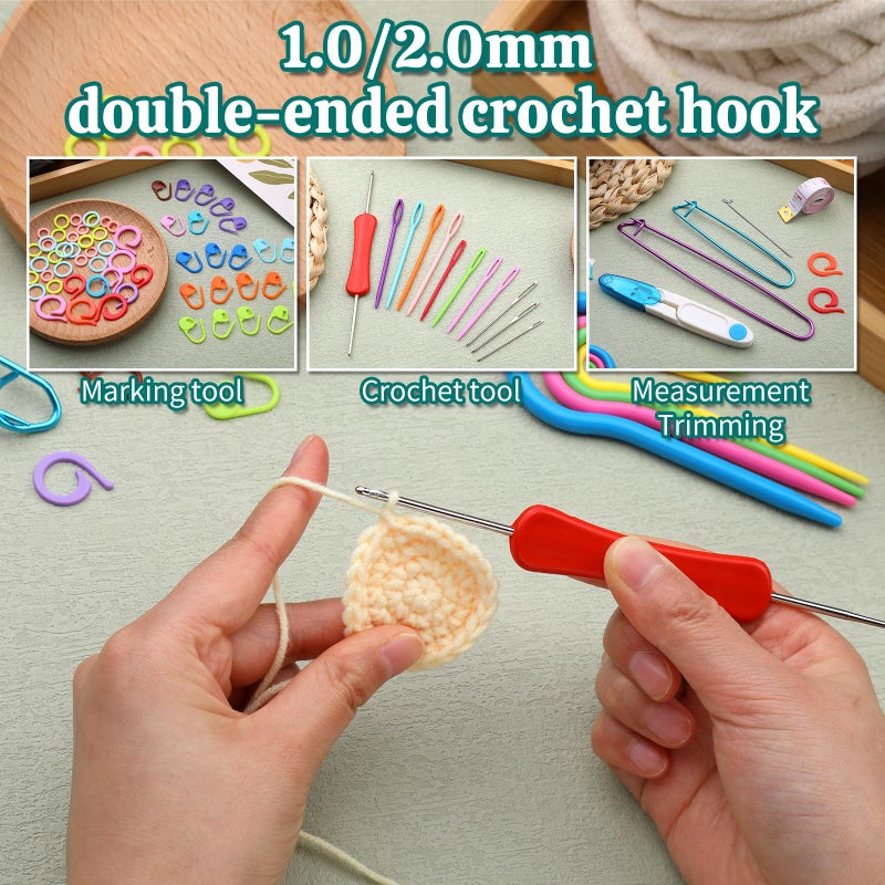 JUPEAN Complete Knitting Accessories, Knitting Supplies Kit with Stitch Markers Plastic Sewing Needles Cable Needles for Sewing and Weaving - Image 3